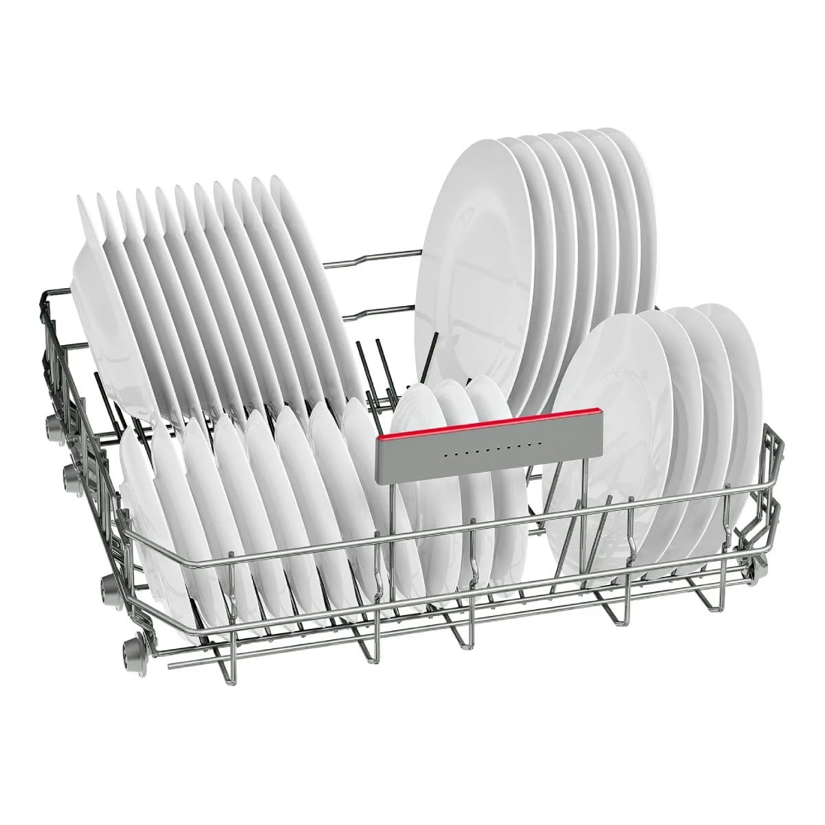 Bosch – Lavastoviglie completamente integrabile, Serie 4, 14 servizi, 3° vassoio posate, SilencePlus, mezza carica, bianco, SMH4EVX08E