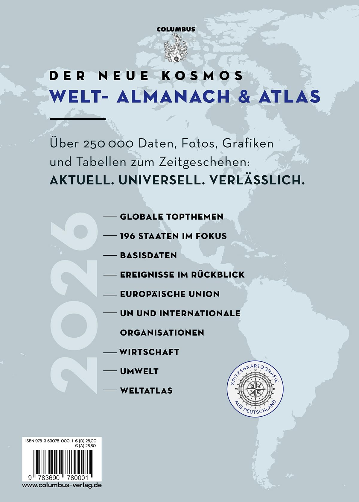 Der neue Kosmos Welt-Almanach & Atlas 2026: Daten. Fakten. Karten. Topthema: Aufbruch in eine neue Welt