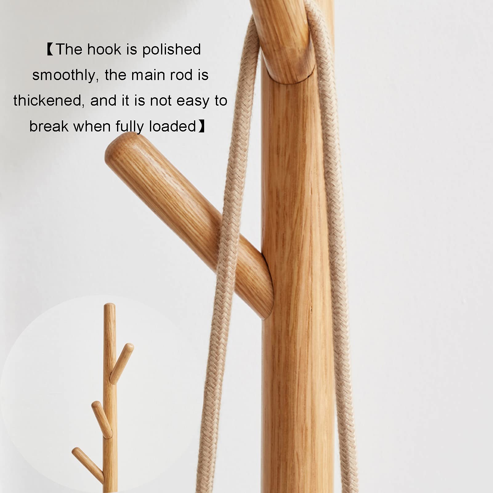 Kleiderstange, Garderobenständer, Kleiderständer, Holzmöbel mit Schuhwechselbank, ideal für Flur, Schlafzimmer, Eingangsbereich, Büro, Kleidung, Hut, Handtasche, Aufbewahrung, 2 Farben (Walnussfarbe