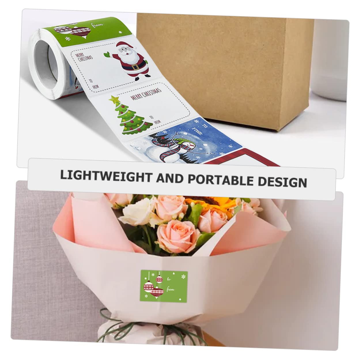 SHINEOFI 10rotoli Adesivi Natalizi Autoadesivi Etichette Decorative Per Confezioni Sticker Festivi Per Decorazioni Inviare e