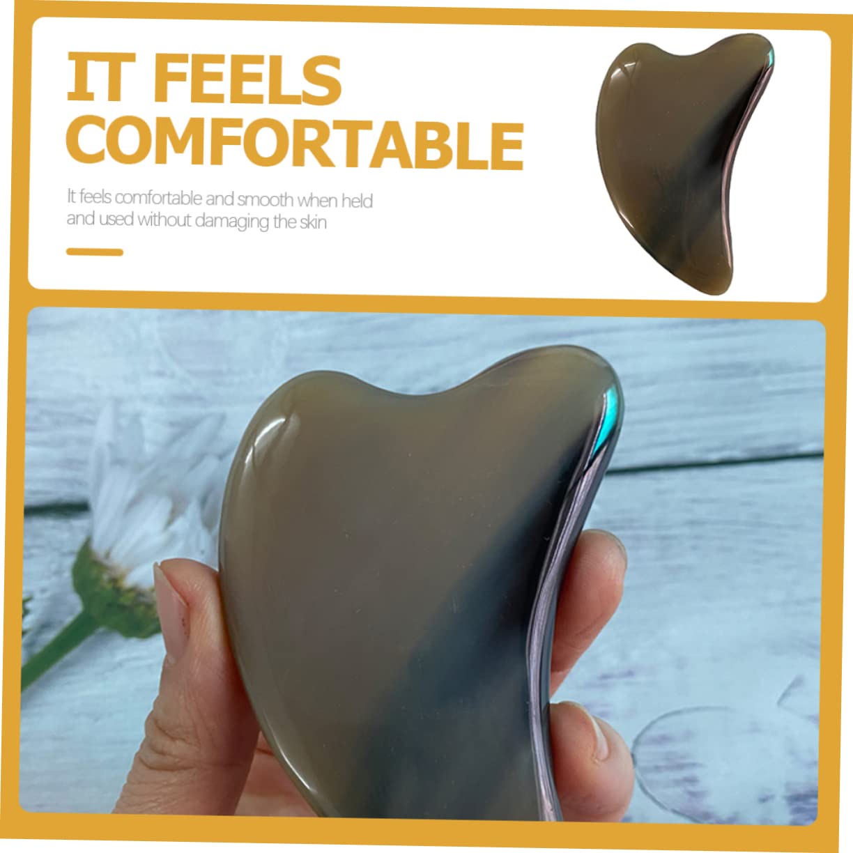 minkissy 5piezas Guasha De Cuerno De Buey Para Masaje Facial y Corporal Herramienta De Relajación y Circulación Para Viajes y Bienestar Personal