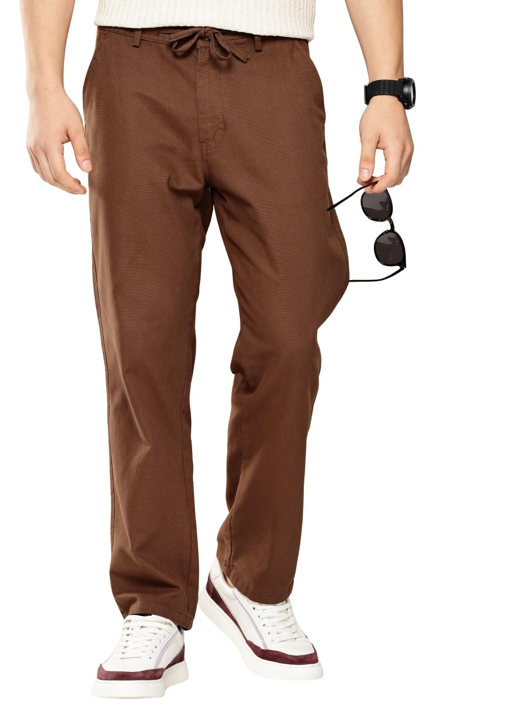 Men's Relaxed Fit Cotton Matty Trousers Pants-image-25