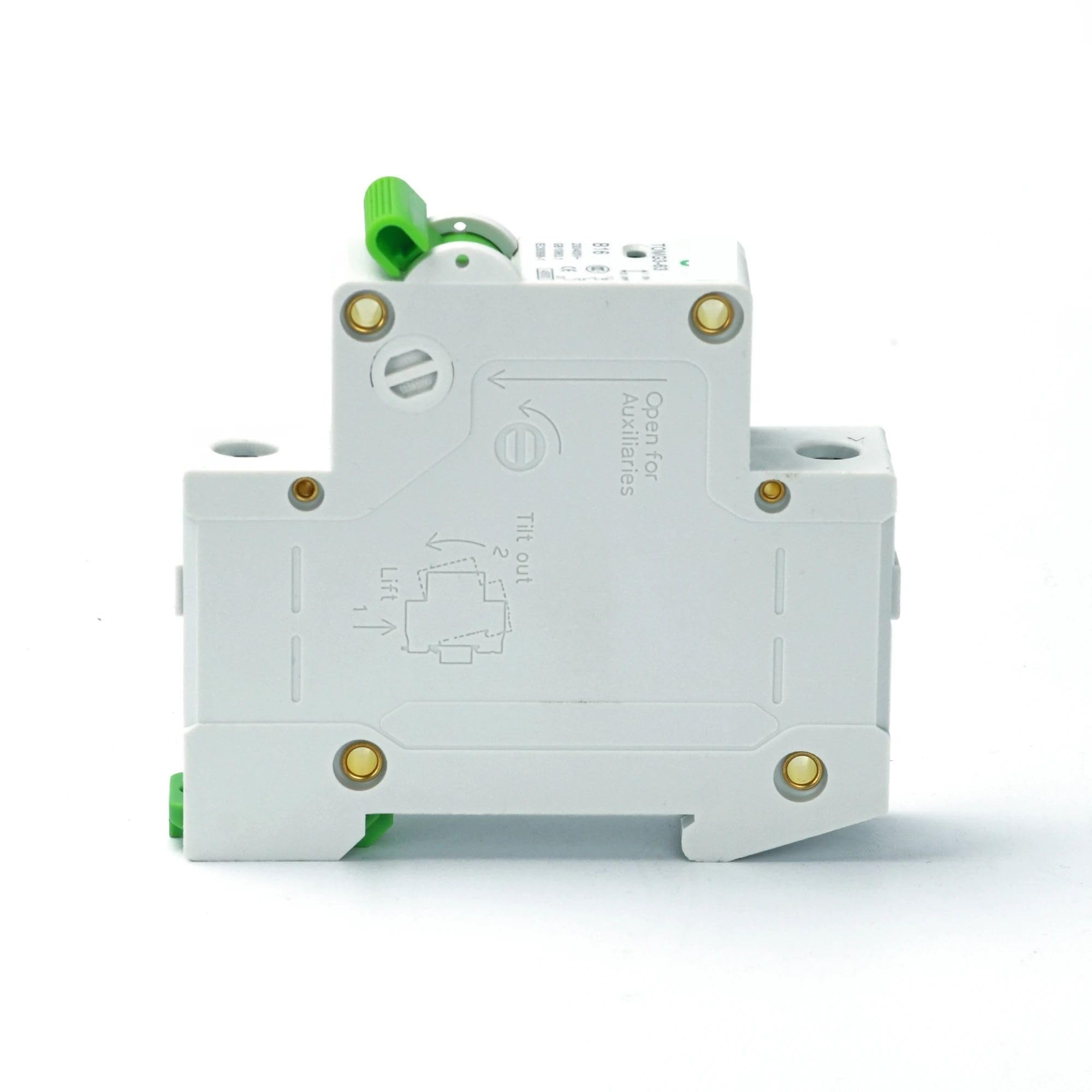 Typ B Kurve 1 Pol MCB 18 mm Miniatur-Leistungsschalter 4,5 KA AC 110 V/230 V/400 V TOMG3-63 1 Stück(B16)