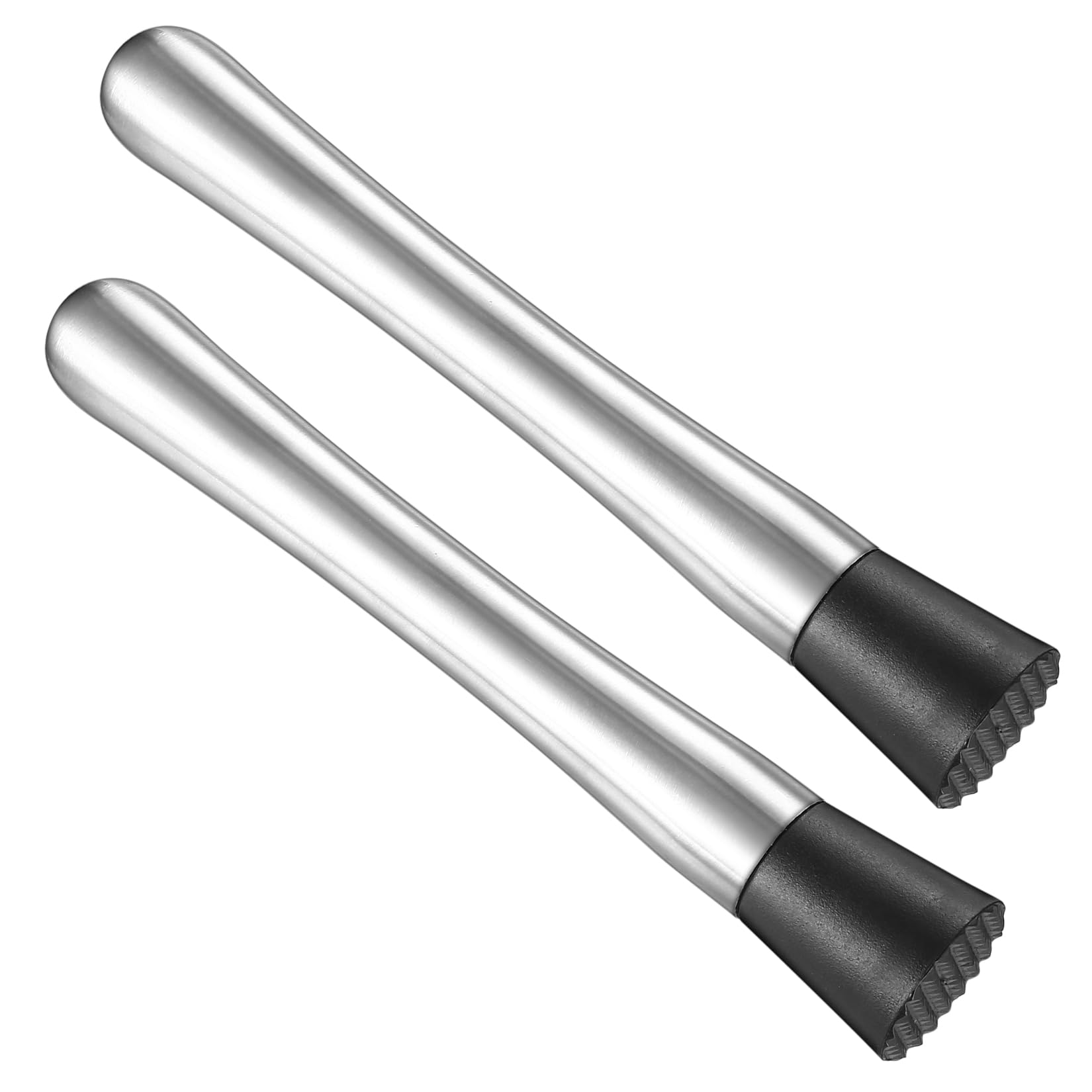Stainless Steel Cocktail Muddler Set - 2pcs Ice Crusher Bar Stirrers for Mojitos and Fruit