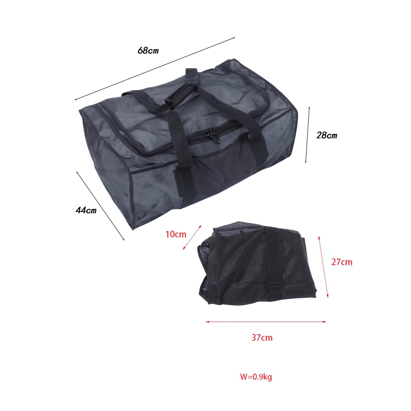 Borsa per Immersioni Subacquee, Borsa Impermeabile per Attrezzatura, Borsa a Rete Traspirante E Versatile con Tasca Esterna E Scomparto Separato,