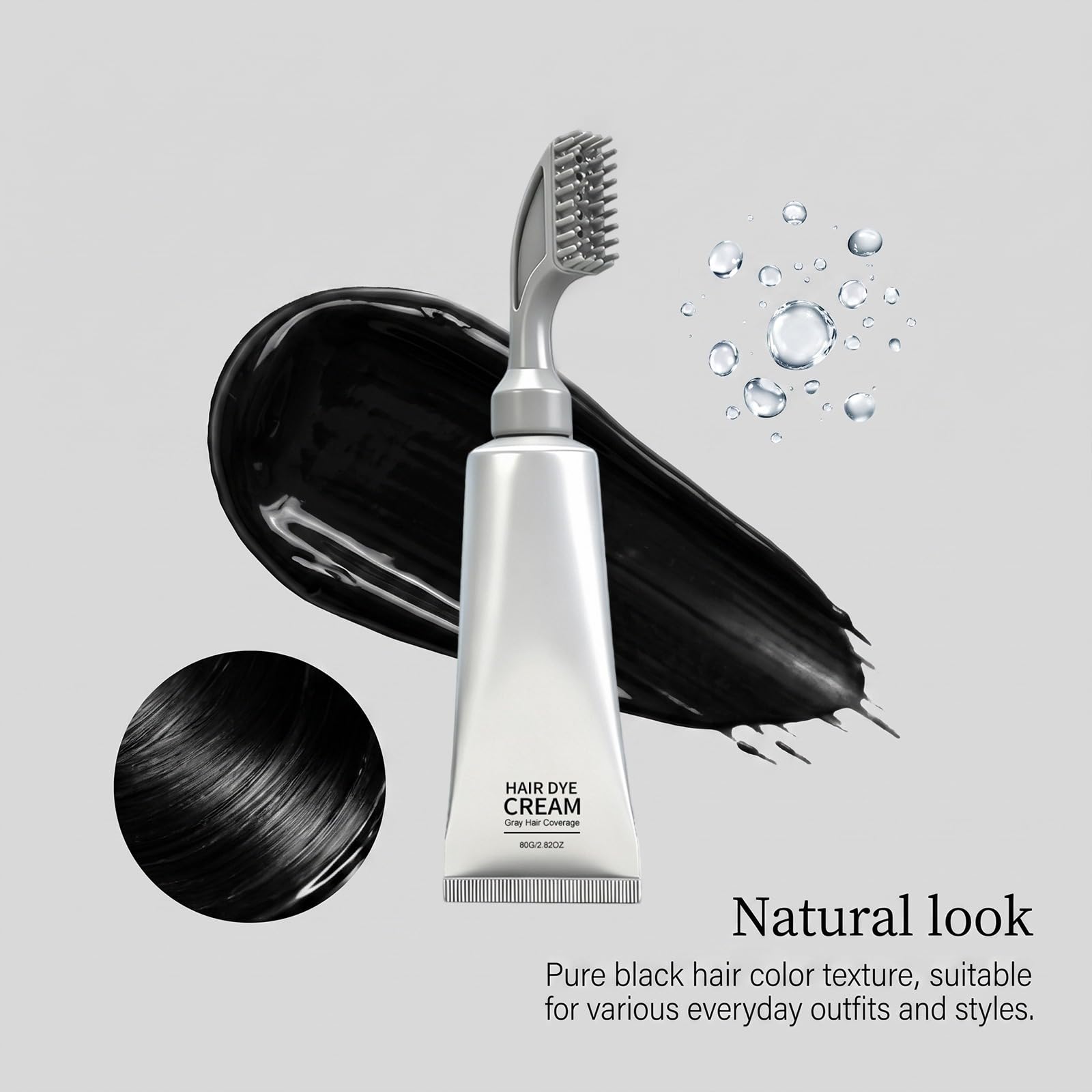 3-in-1 Haarfärbemittel mit integrierter Bürste, kein Mischen, für Frauen