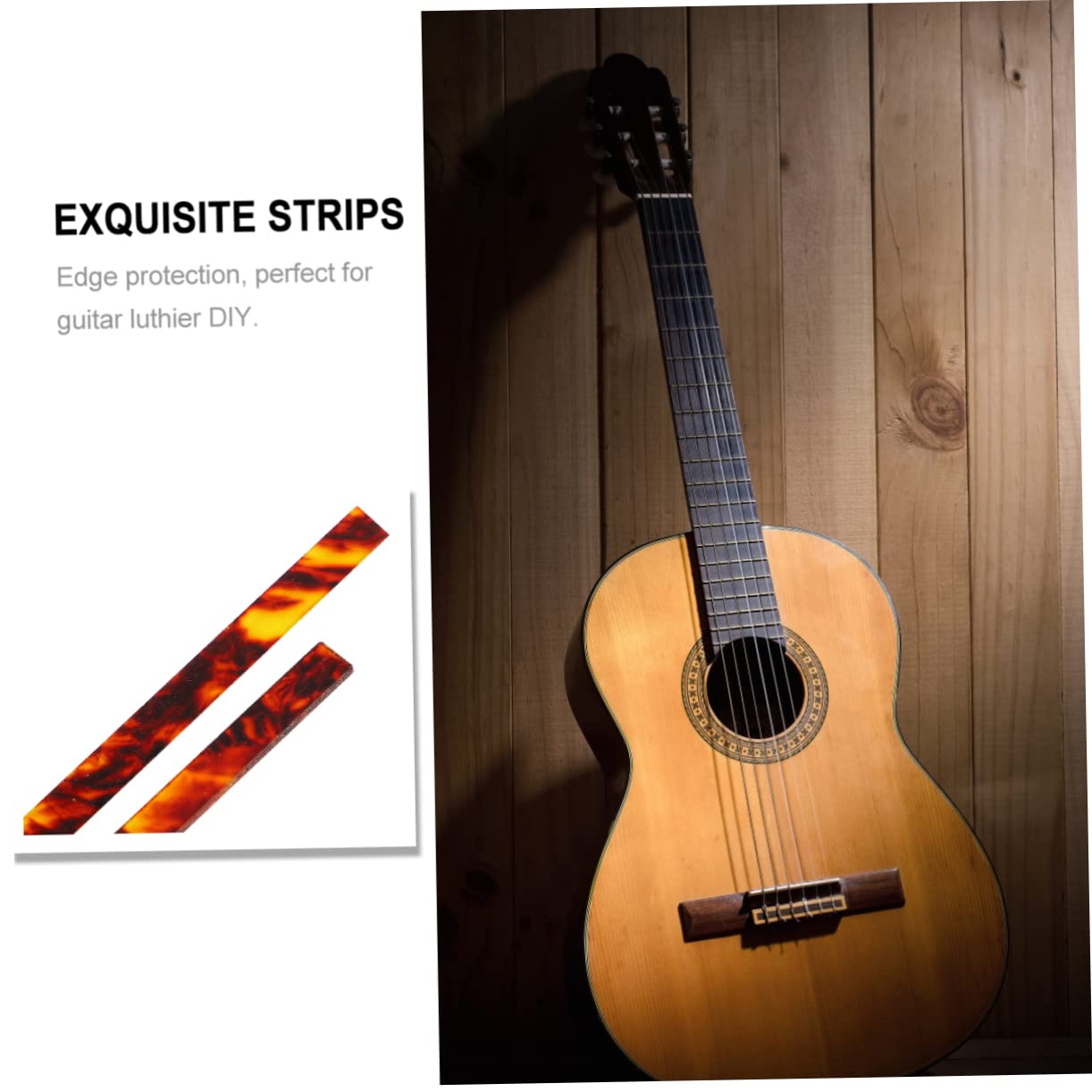 Toddmomy 2Pcs Brown Abs Guitar Binding Purfling Strips Trim Inlay for Guitar Bass Ukulele Mandolin Durable Edge Protection for Luthier DIY Repairs