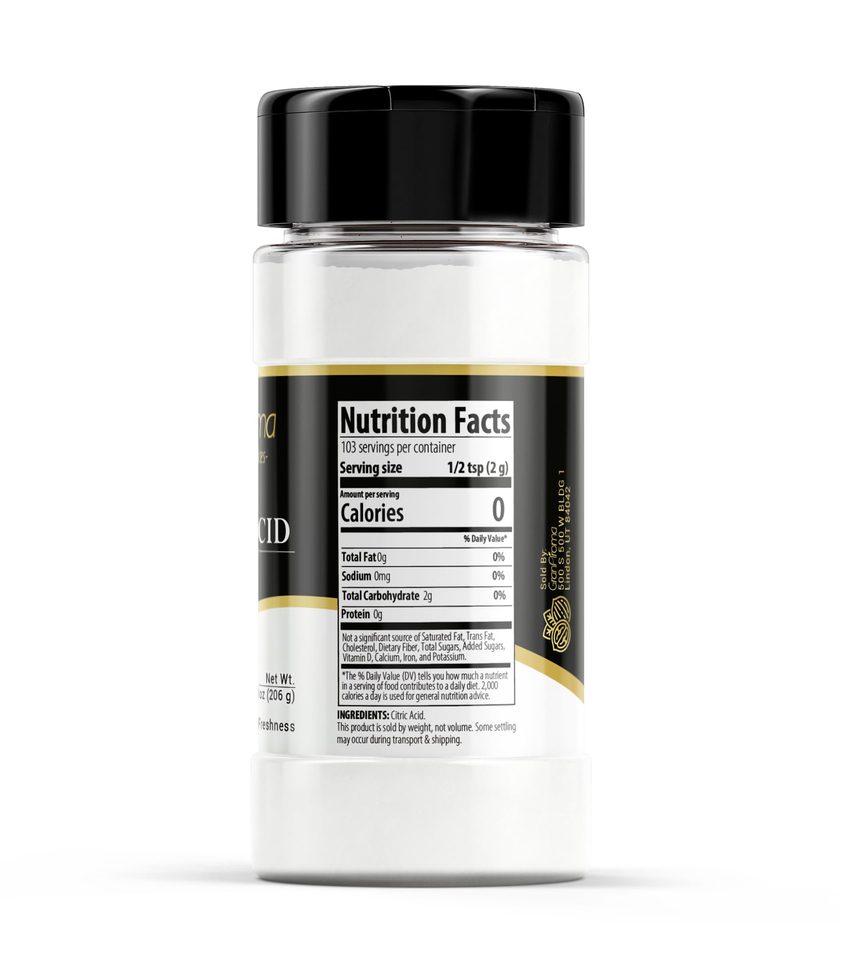 GranAroma Citric Acid, Food Preservative, Baking & Cleaning (7.3 Ounce)