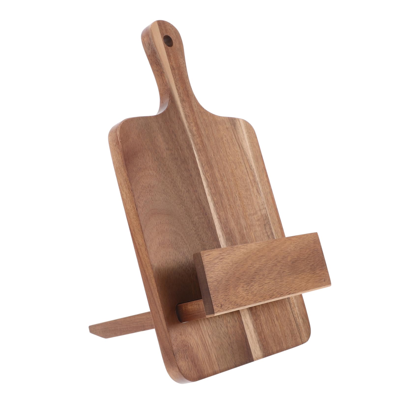 Ciieeo Porta Ricette da Cucina Scaffale Elegante da Parete Supporto Stabile in Legno Marrone e Design Salvaspazio per Menu e Libri di Cucina e Casa