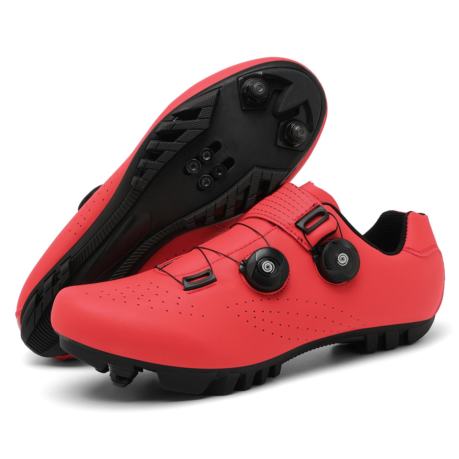 JiuQing Męskie buty do jazdy na rowerze górskim Buty rowerowe MTB kompatybilne z 2-śrubami SPD Knagi SPD Outdoor Travel Buty rowerowe