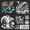 Magical Midnight of the Universe – Part 2: Celestial Beings, Cosmic Creators and Mythical Creatures in a Grayscale Coloring Book for Adults with Black ... - Black Background Coloring Book for Adults) #1