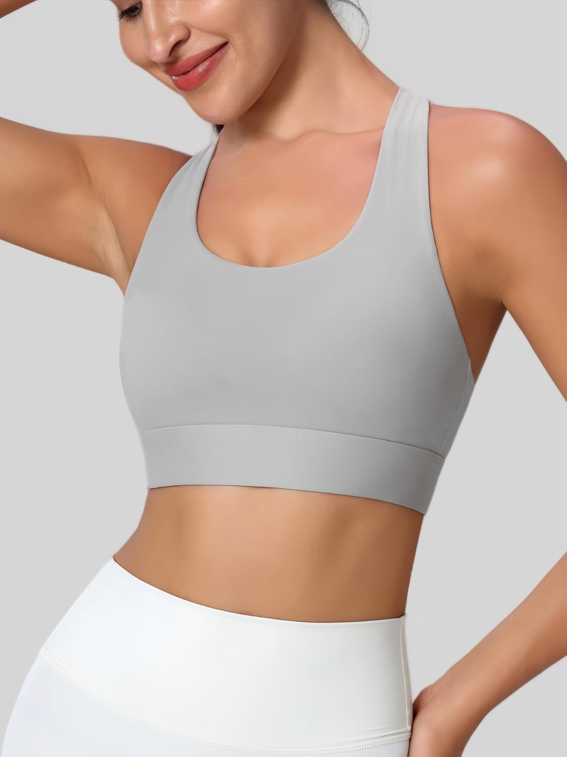 High Impact Sports Bra for Women Molded Cup Back Closure High Support Womens Sports Bras Criss-Cross Back Workout Running Bra - Image 2