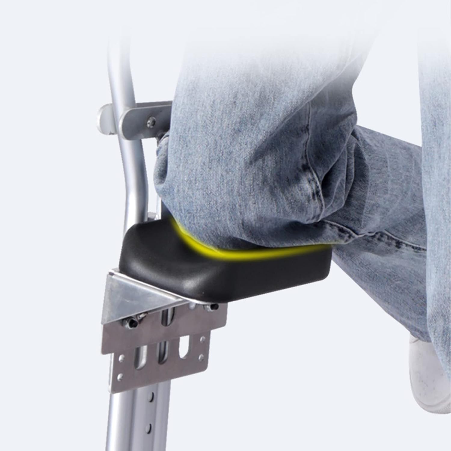 Muleta Reposarodillas para Apoyo, Muletas Almohadilla para La Axila Muleta Universal Muletas Apta para Muletas Estándar, Black