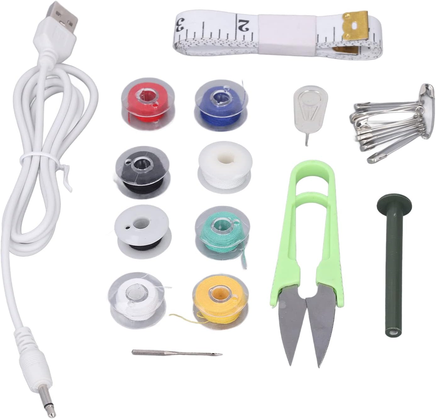 Handheld Sewing Machine, 1 Set Easy Ergonomic Design Hand Sewing Machine Lightweight Portable Wide Application Improving Children Manipulative Skills Mini Sewing Machine for