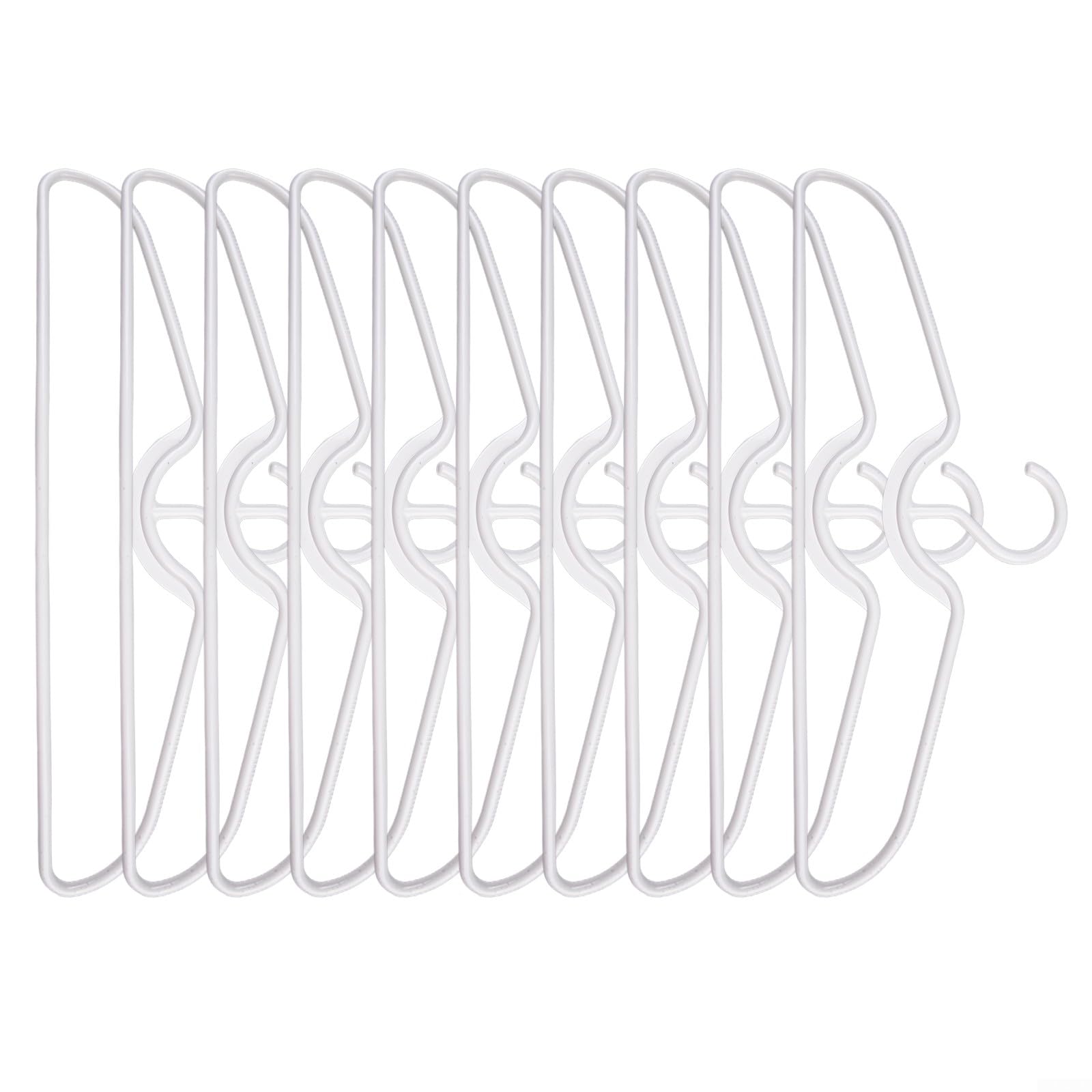 Short Neck Plastic Clothes Hangers Maximize Closet Space With Anti Slip Design, Available In Sets Of 5/10/20(5pcs)