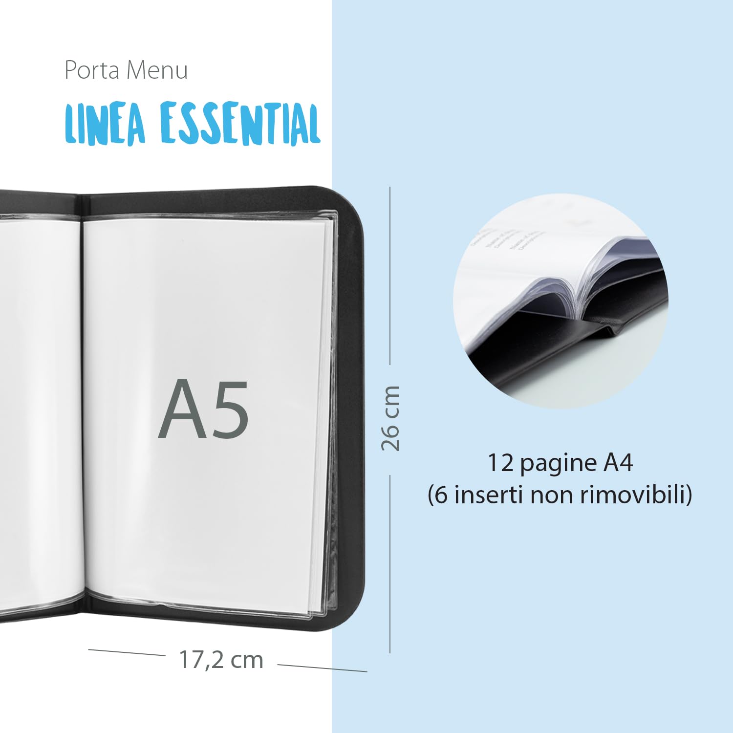 SECURIT Portaconto Basic Per Bar E Ristoranti - In PVC Nero, Compatto E Leggero Con Tasche Per Contanti E Carte - Foto 8