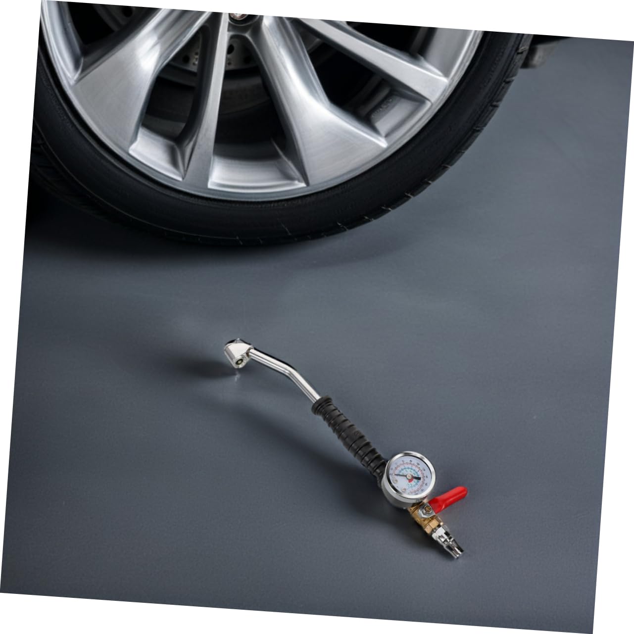 ABOOFAN 2pièces Gonfleur De Pneu Avec Manomètre Et Buse Anglée Outils De Gonflage Pour Voitures Camions Et Vélos Accessoires Pratiques Pour Compresser Air