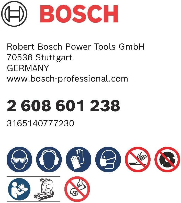 Bosch cutting disc in a workshop setting