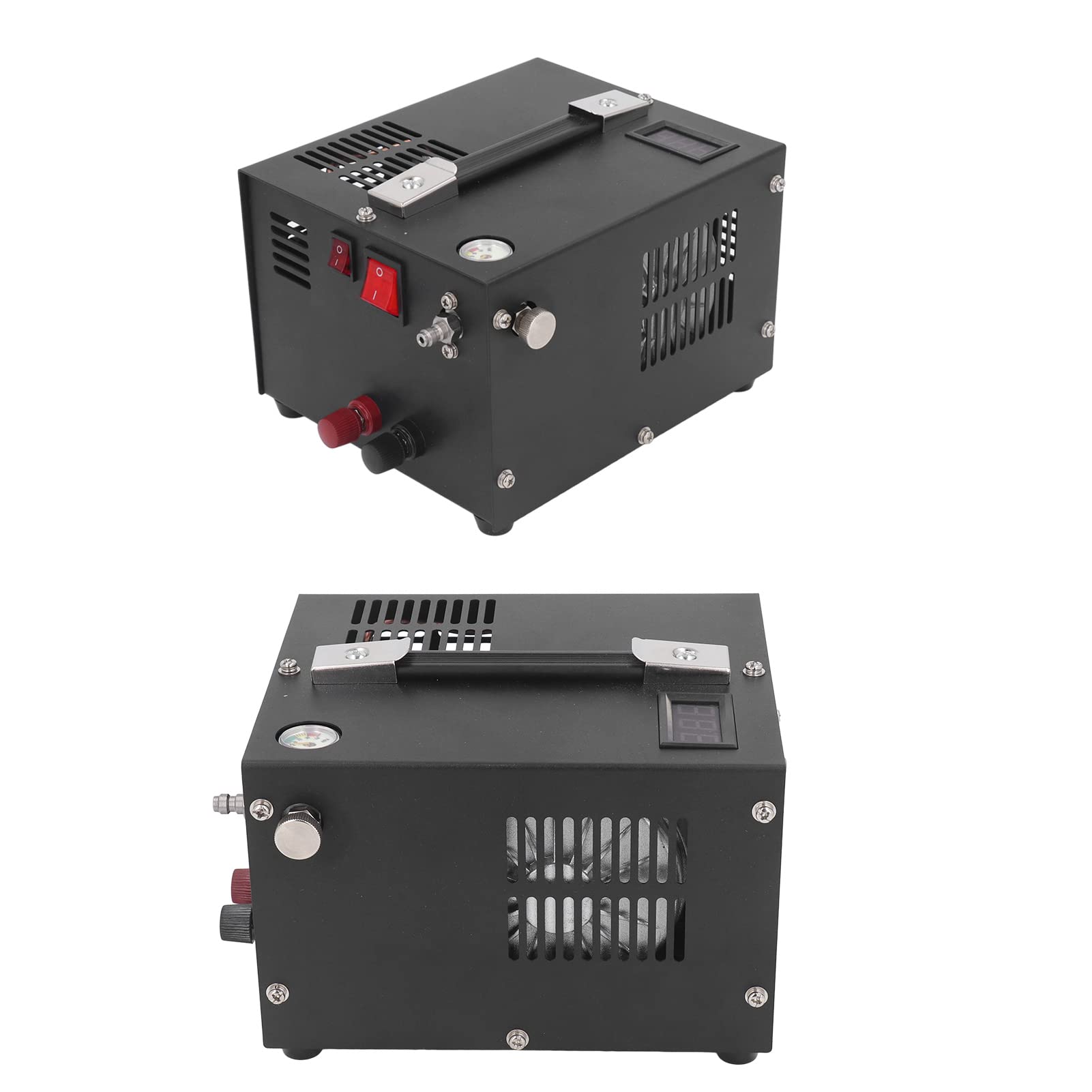 Jeffergarden Przenośna Pompa Sprężarki Powietrza PCP, Elektryczny Inflator Wysokociśnieniowy DC12V, Moc 4500 Psi do Nurkowania i zajęć na świeżym Powietrzu