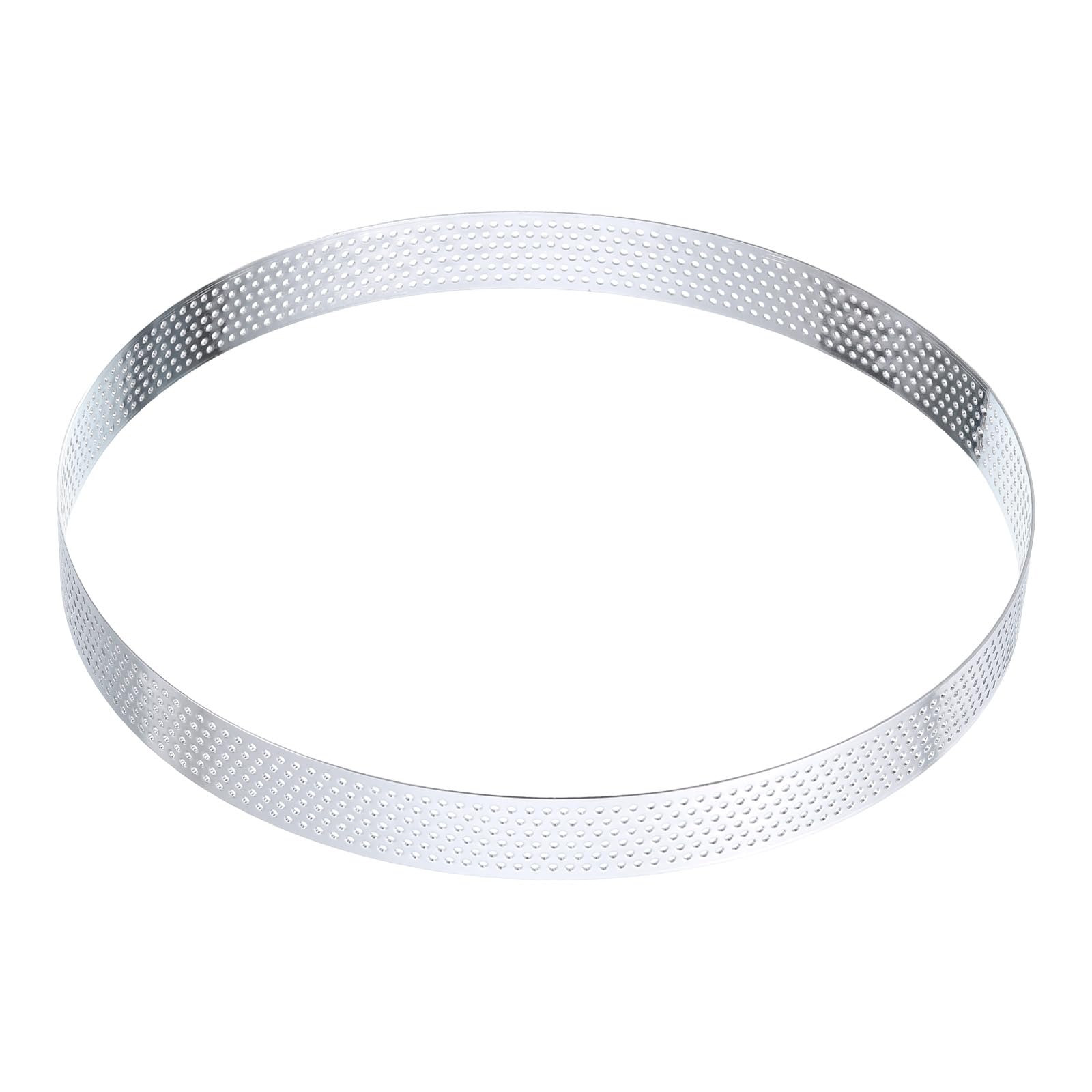 sourcing map Stainless Steel Tarts Rings 7.5" Perforated Metal Circle Baking Dessert Mousse Round Cake Ring Non Stick for Home Kitchen Food Cheese Making Tool
