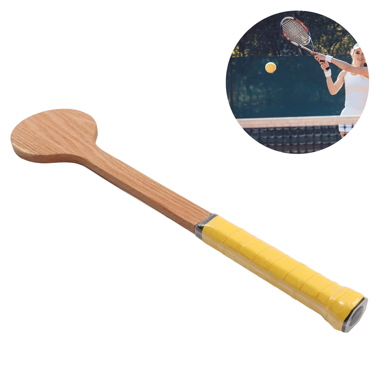 Fabater Aiuto per l'Allenamento con Puntatore Dolce da Tennis, Racchetta da Allenamento per Allenamento Swing in Legno con Borsa per lo Sport, Migliora la Precisione e il Controllo del Colpo