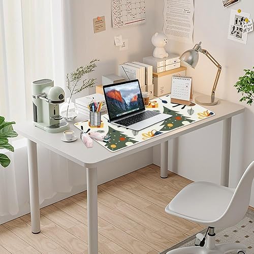 Miniatura 7 de Bonita alfombrilla de mouse de Navidad grande para juegos con base de goma antideslizante para cara lisa, alfombrilla de mouse grande para hombres,