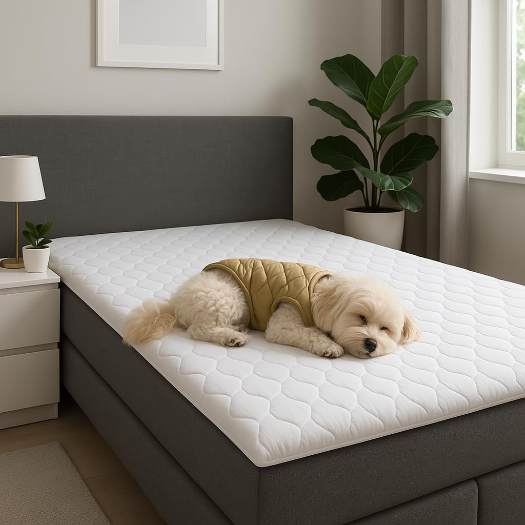 Surmatelas 130x190 cm – Hypoallergénique et Lavable, Confort Ergonomique – Mattress Topper 5 cm Doux pour Un Sommeil Réparateur sans Douleur de Dos