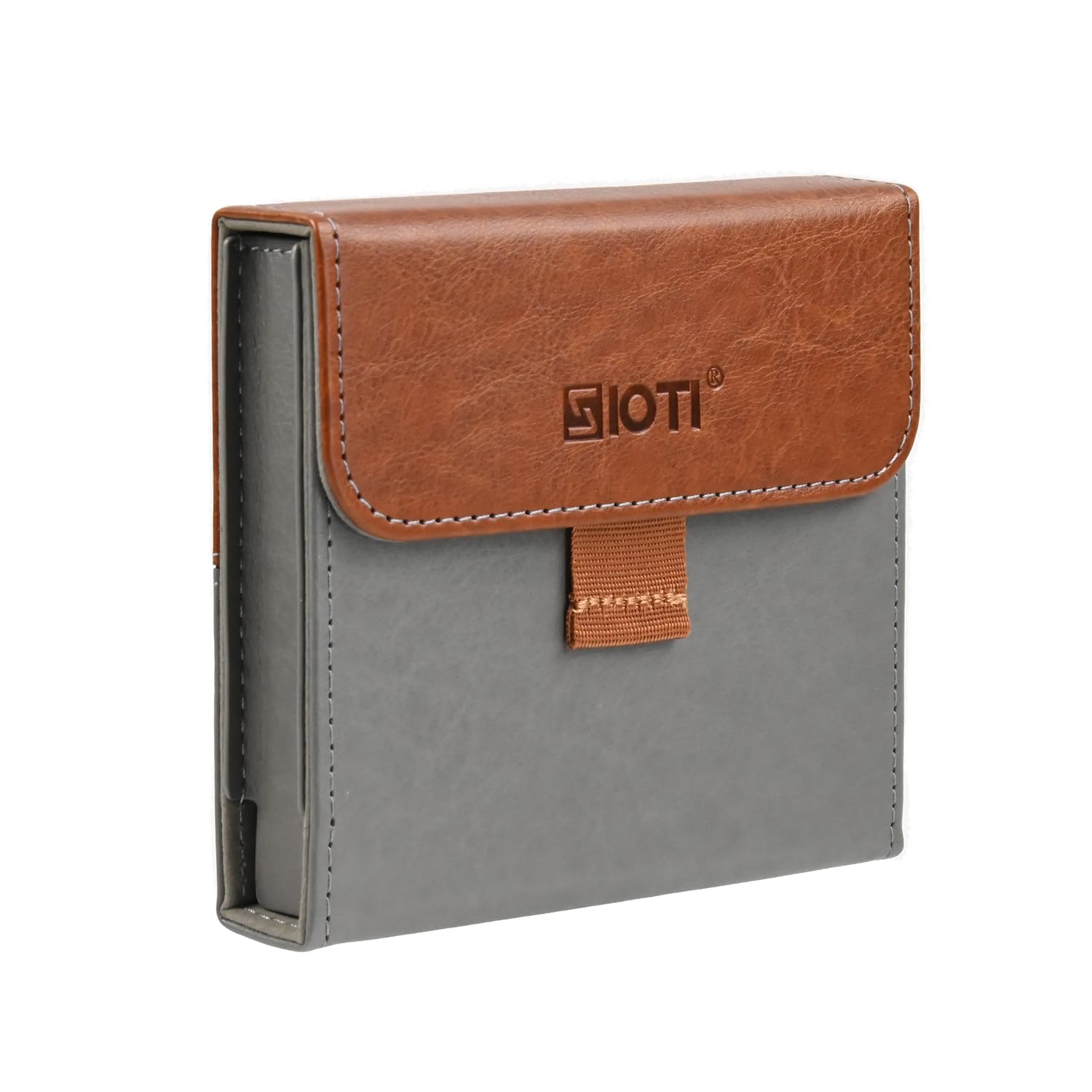SIOTI Funda cuadrada para filtro de lente de cámara, bolsa de filtro de lente cuadrada, diseño extraíble, material de cuero, hasta 3 piezas, compatible con filtros de lente cuadrados de 100 mm x 100