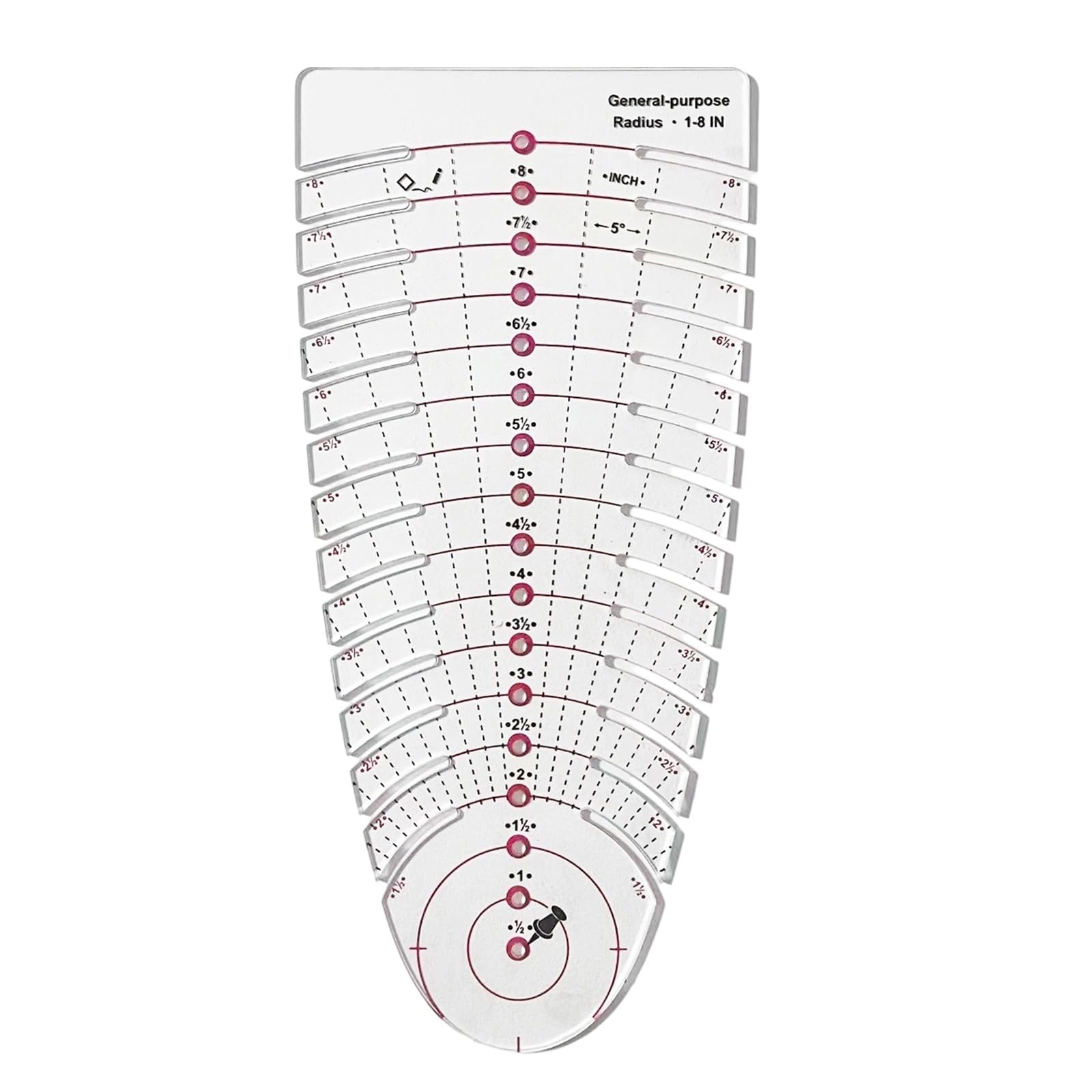 Pyasuye Inch Unit Clear Scale Acrylic Measuring Tool Sewing Ruler For Garment Sewing Pattern And Textile Art Project Tailoring Tasks Professional Dressmaking Ruler
