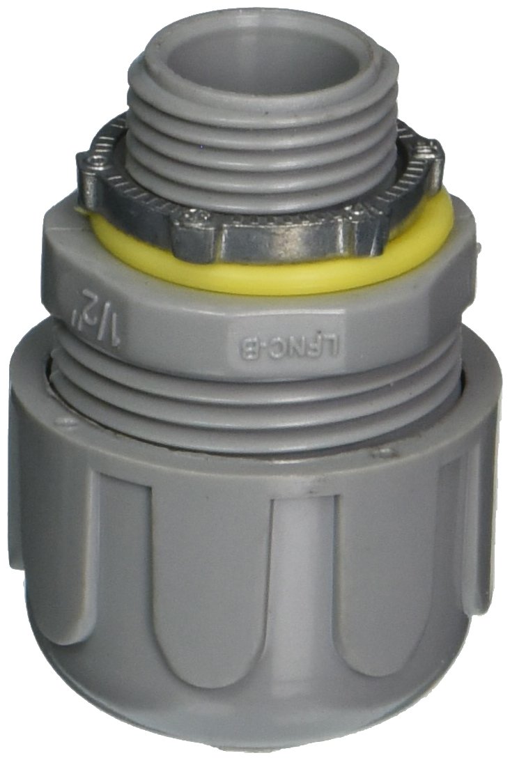 Morris 21813 Liquid Tight Connector, Straight, Non-Metallic, 1/2