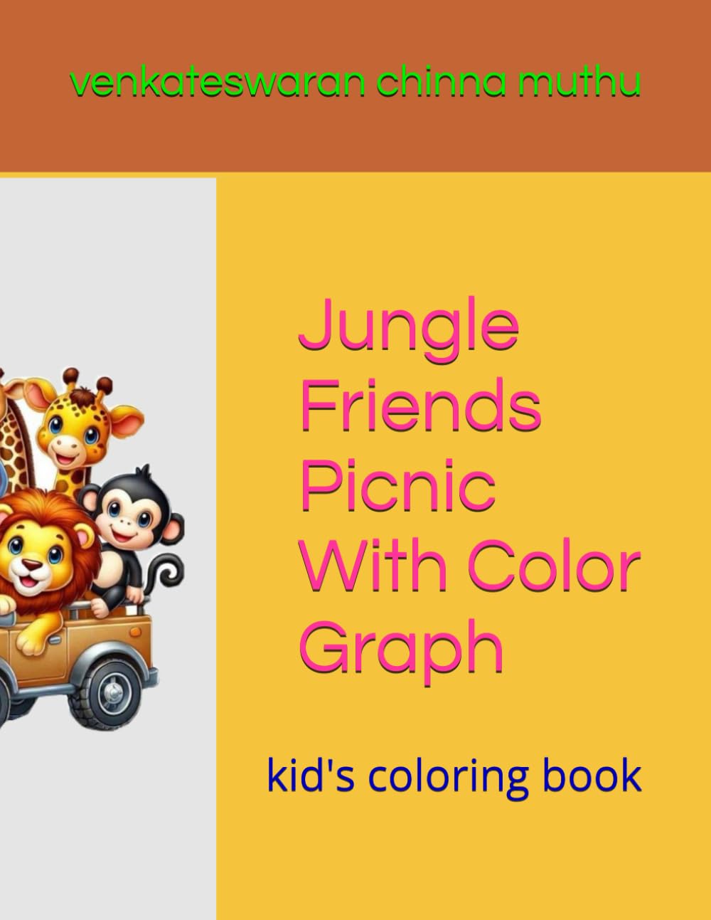 Jungle Friends Picnic With Color Graph: kid's coloring book