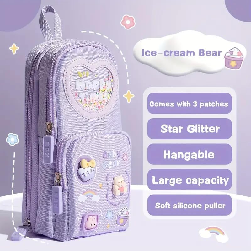 Image of Stylbase Pencil Box Suitcase for Boys & Girls | Hard School Pencil Case Geometry Box with Password Lock & Handle | Pencil Pouch for School Supplies Kids (Eminence)