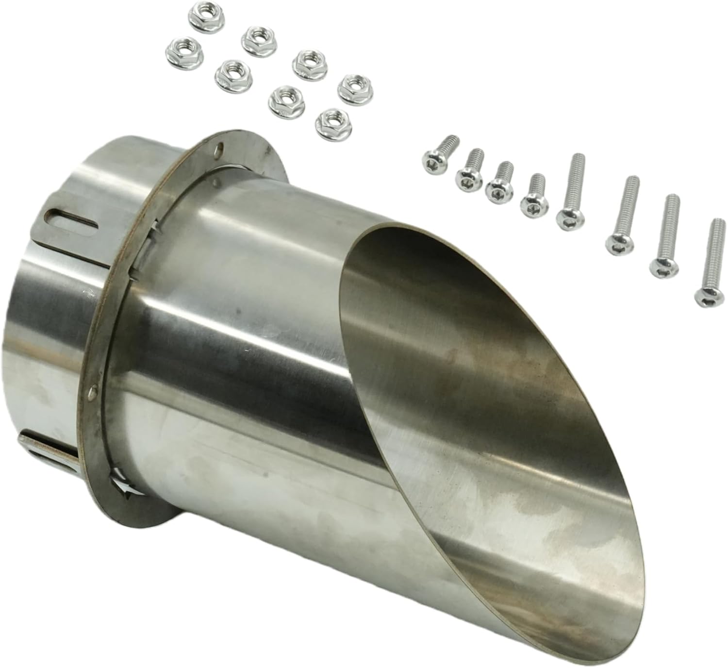 Universal Diesel Hood Stack Ring And Tip Kit 6" Miter Cut With Hardware for Truck & Tractor Sled Pulling- Fully Adjustable