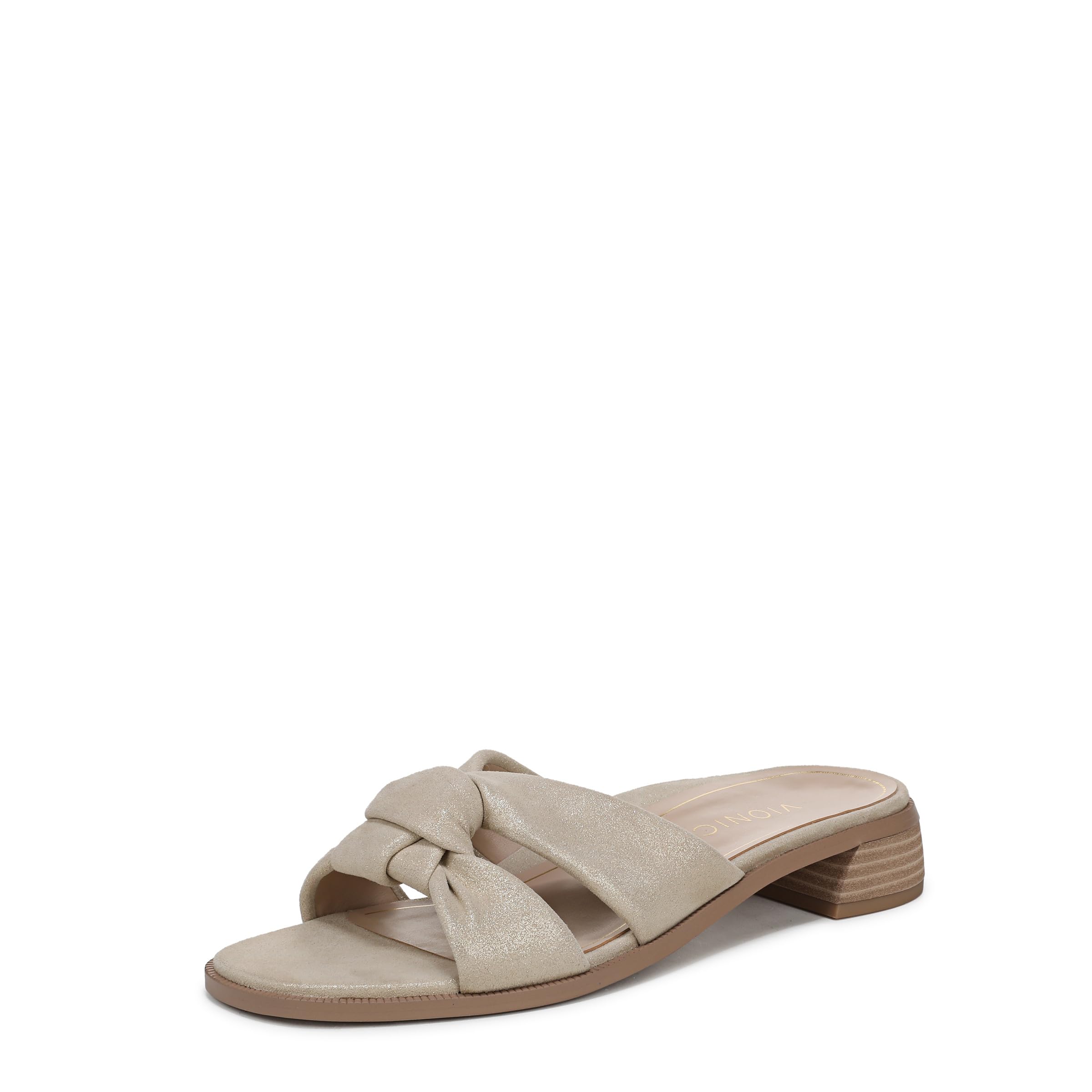 Vionic Women's Mabel Slide Sandals in Metallic Gold | Size: 8