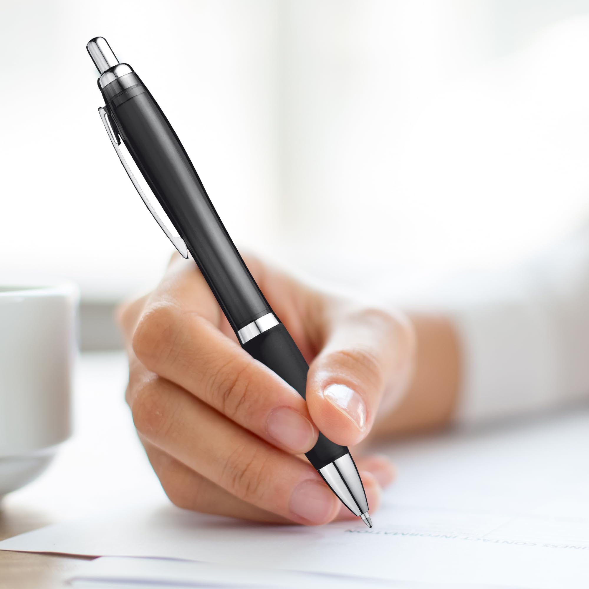 ZENSCRIBE ® Ergonomic Ballpoint Pen, Pack of 10, Premium Ballpoint Pen Set, High Quality - Image 2