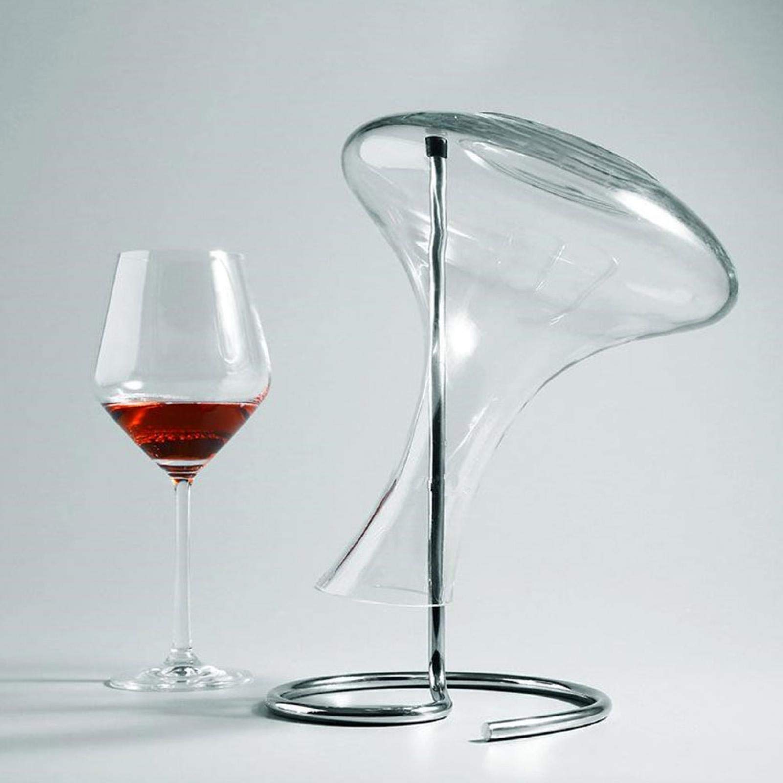 HERCHR Decanter Rack Soporte de acero inoxidable 16,5 x 16,5 x 31 cm