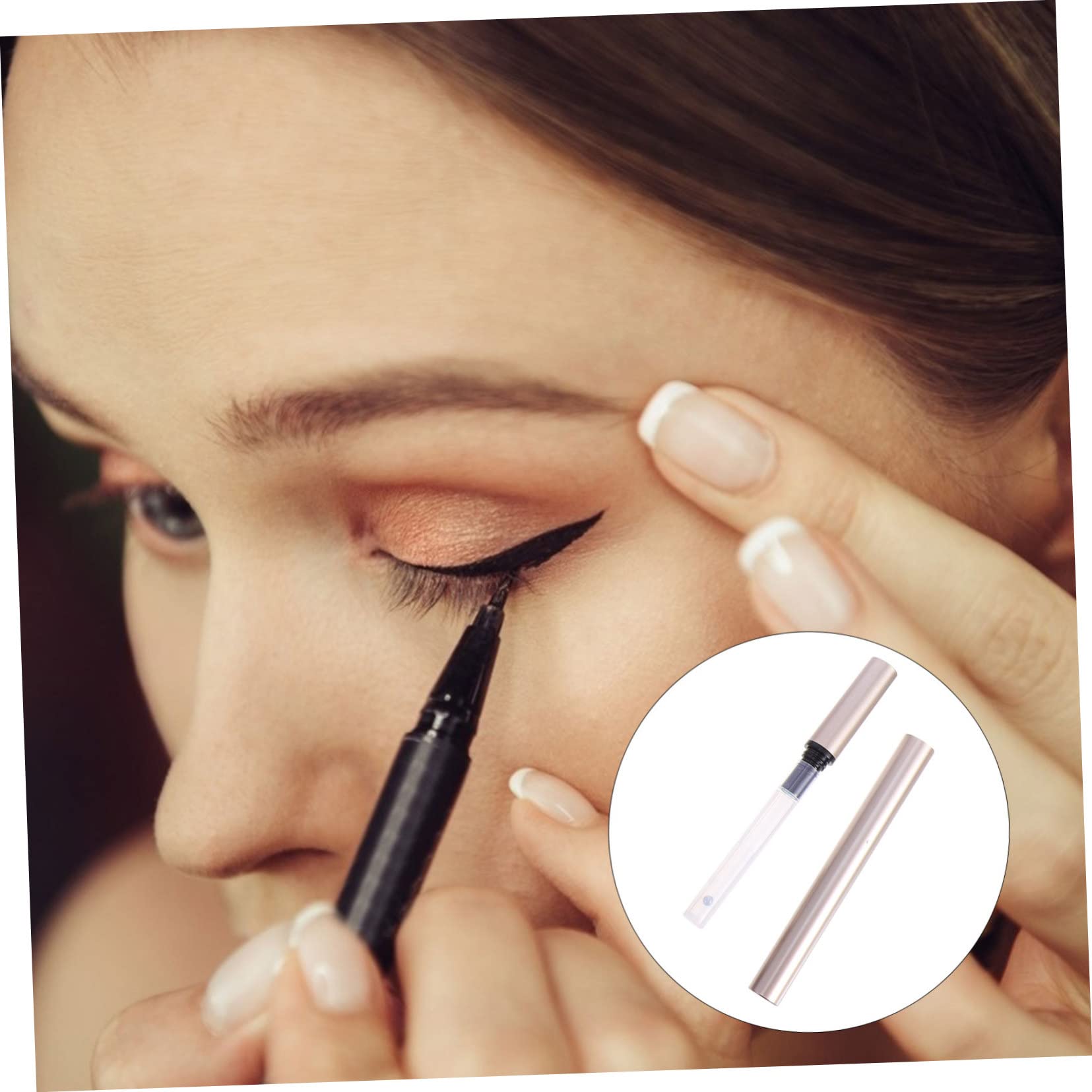 VALICLUD Eyeliner Stifthülsen in Gold 1ml Wiederbefüllbare 5 Stück aus Kunststoff zum Aufbewahren und Nachfüllen von Flüssigem Eyeliner für Märkte und Kosmetikgroßhändler