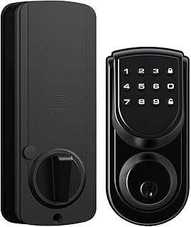 Smart Electronic Deadbolt Lock with Keypad, Digital Keyless Entry Door Lock, Code Smart Door Lock, Up to 50 Access Codes, Easy to Install, Black