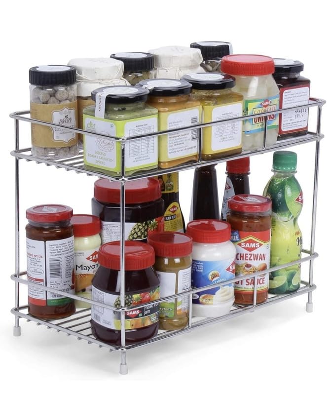 AB99 COLLECTION Stainless Steel 2Tier Standing Rack Kitchen Counter