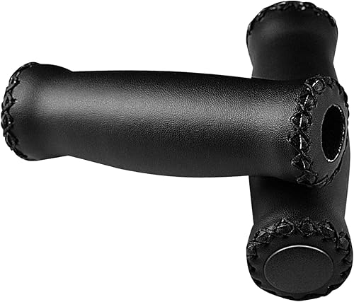 Miniatura 2 de SOLODRIVE Empuñaduras de manillar de bicicleta, empuñaduras de cuero de vinilo, cosidas a mano para bicicleta de crucero de playa, se adapta a la