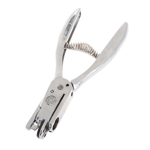 Miniatura 1 de dophee Perforadora de mano y agujero redondo de 0.512 in 2 en 1, herramienta de perforación de bricolaje para tarjetas de identificación, tarjetas