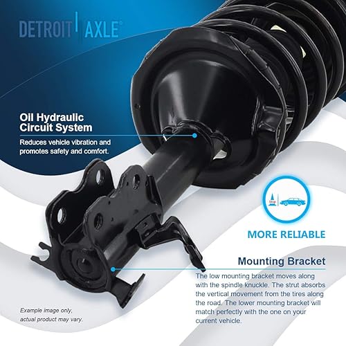 Miniatura 5 de Detroit Axle - 4 puntales para Nissan Maxima Infiniti I30 Ready Struts 2000-2001 con muelle helicoidal delantero y trasero amortiguadores de