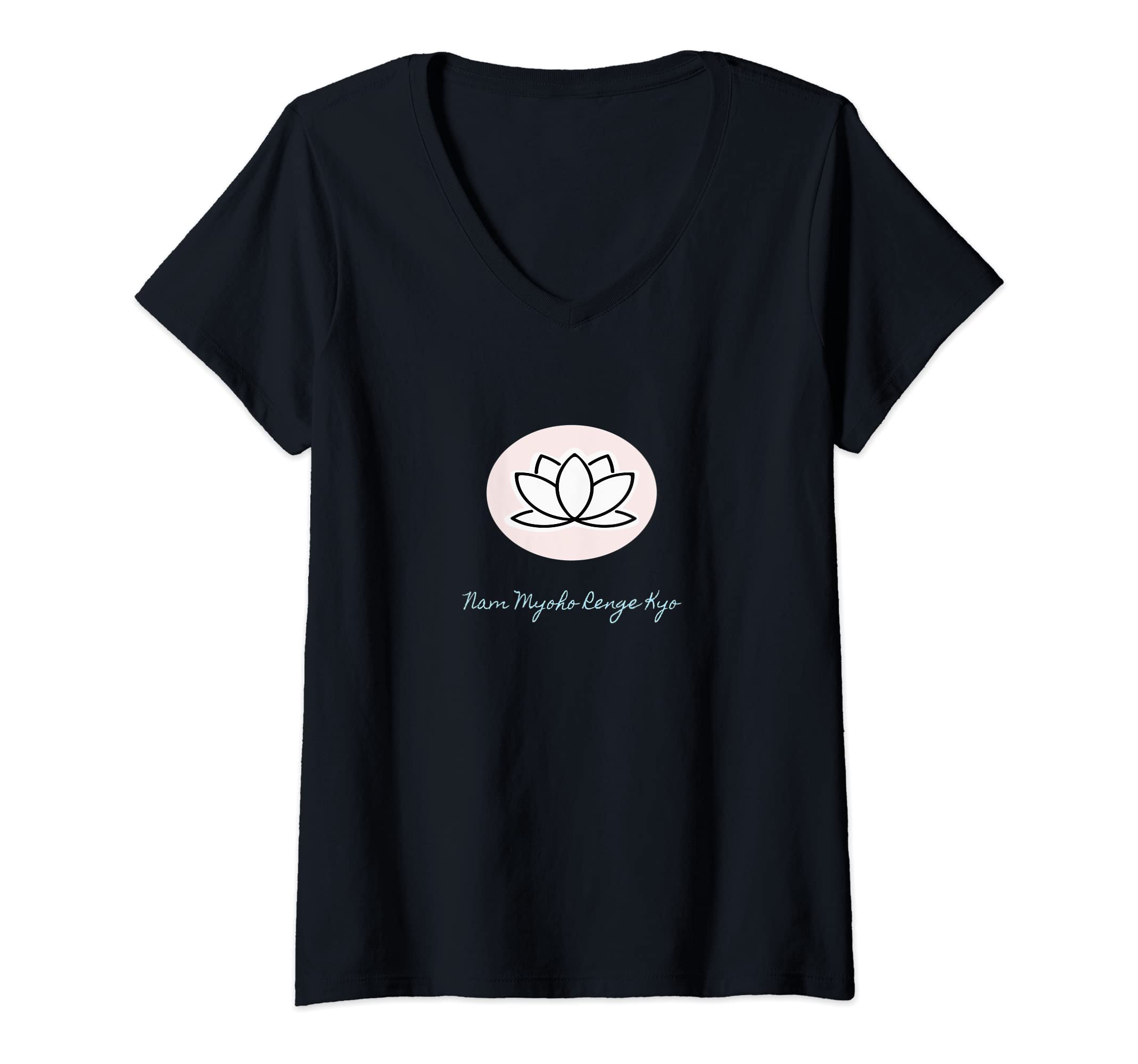 Womens Nam Myoho Renge Kyo V-Neck T-Shirt