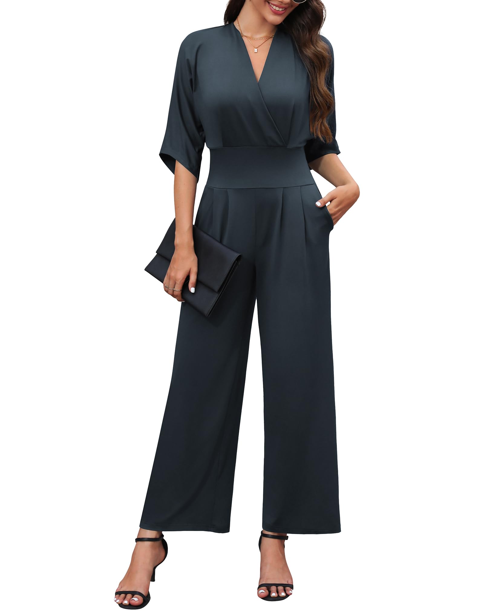 THANTH V Neck Jumpsuits