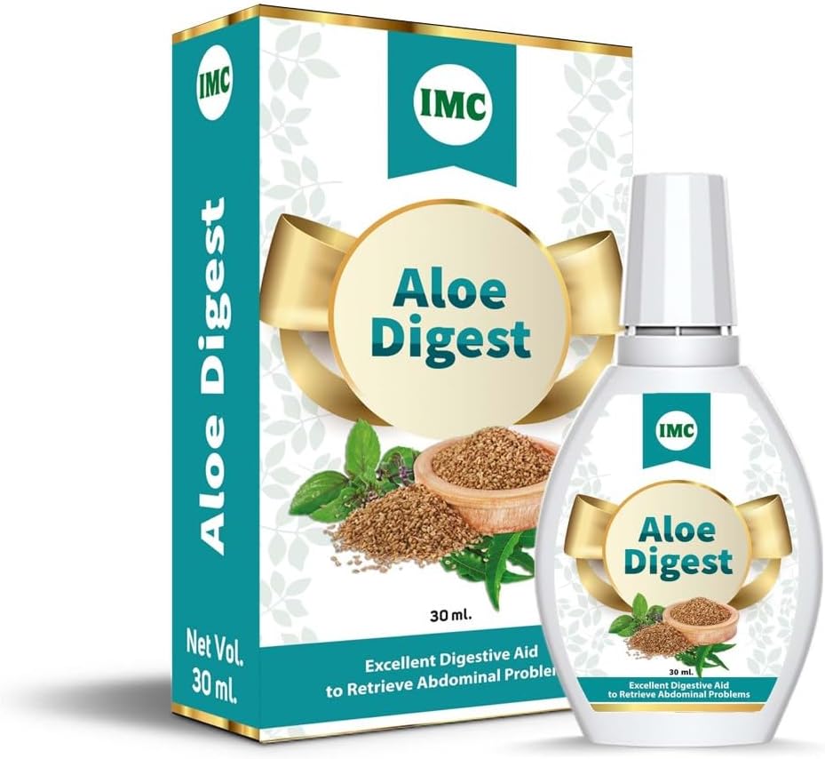 IMC Aloe Digest -30ml | Enriched with Rare 5 Extracts Aloe Vera, Menthol, Ajwain Oil, Kapoor and Saunf Oil