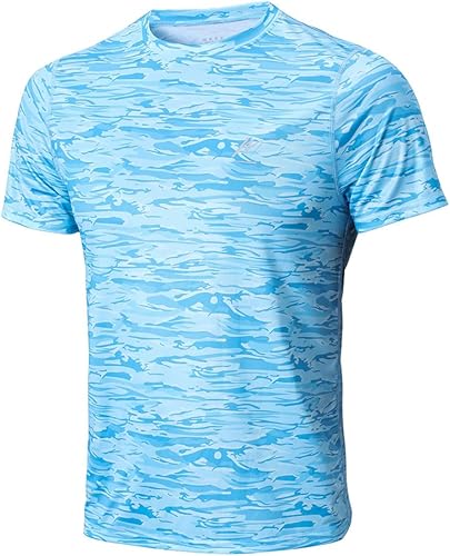 Miniatura 1 de MeetHoo Camiseta estándar para hombre, protección solar UPF 50+, secado rápido, manga corta, entrenamiento, pesca, correr, camisetas