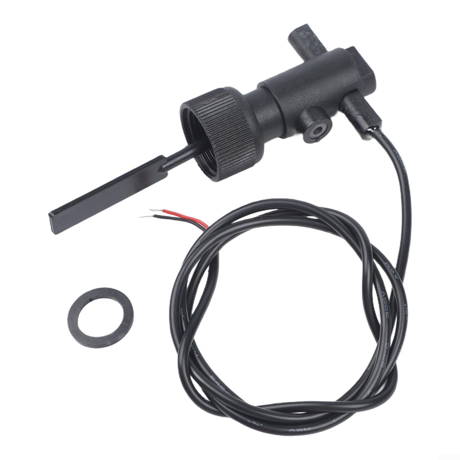 Paddle Flow Switch 100V FS-10 Wasserdurchflusssensor mit einstellbarem Durchflussregler für Wärmepumpe, Warmwasserbereiter und Zentralklimaanlagen, Schwarz