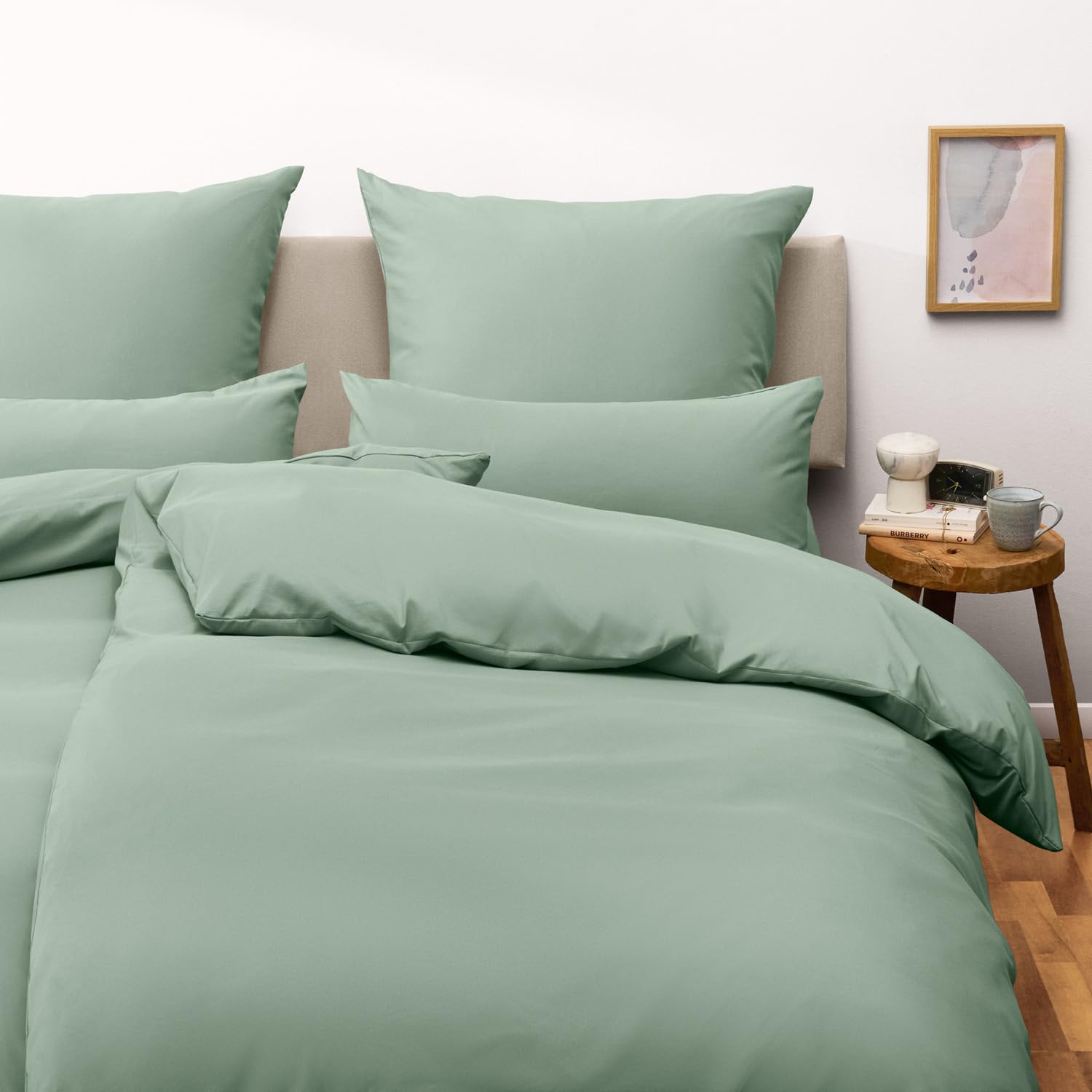 Blumtal Copripiumino Singolo 135x200 e 1 Federa 50x80 - Set di Lenzuola in microfibra extra morbida certificata Oeko-Tex - 2 pezzi - Verde Chiaro