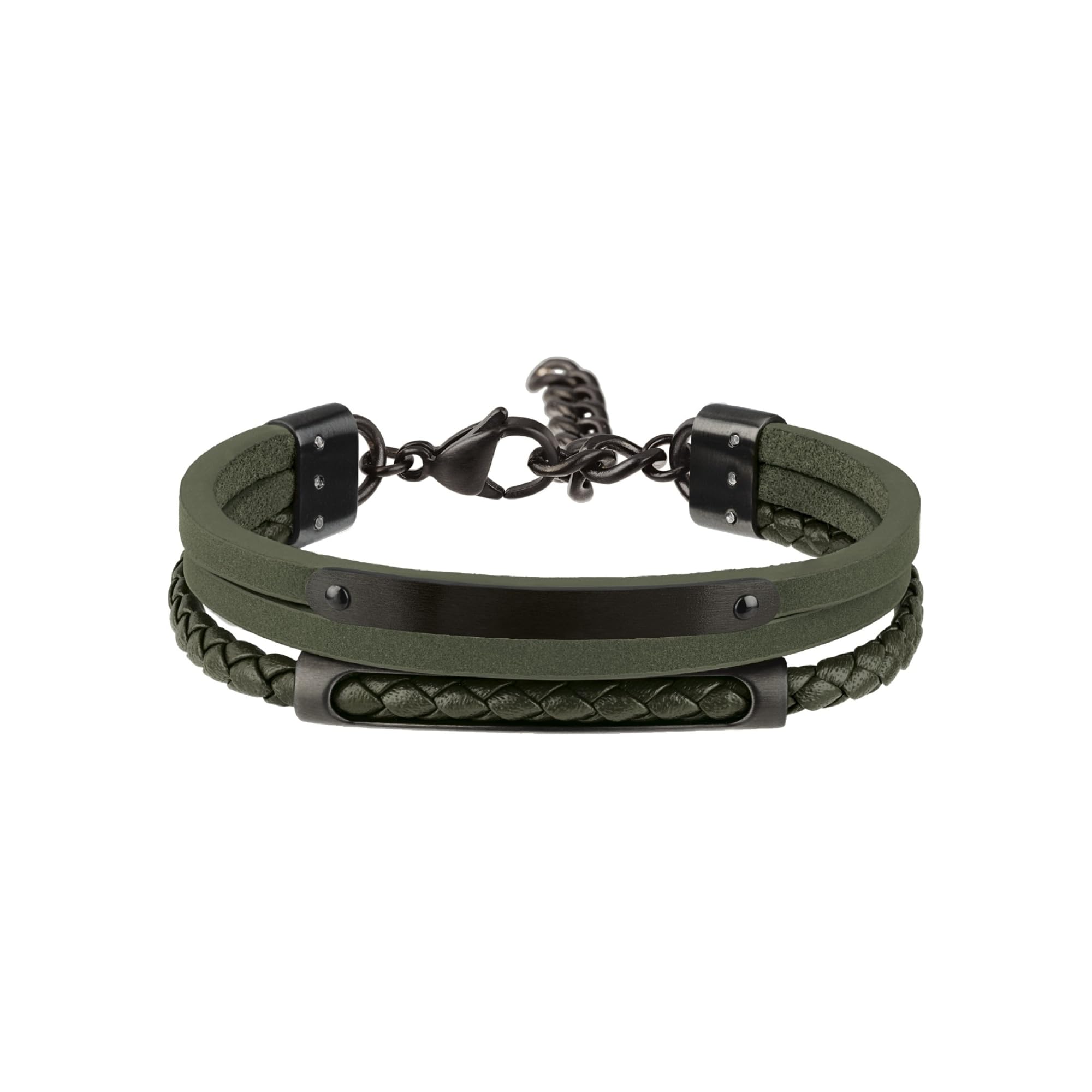 Breil Bracciale collezione BRACELET-B MIX-1 in pelle e acciaio da uomo