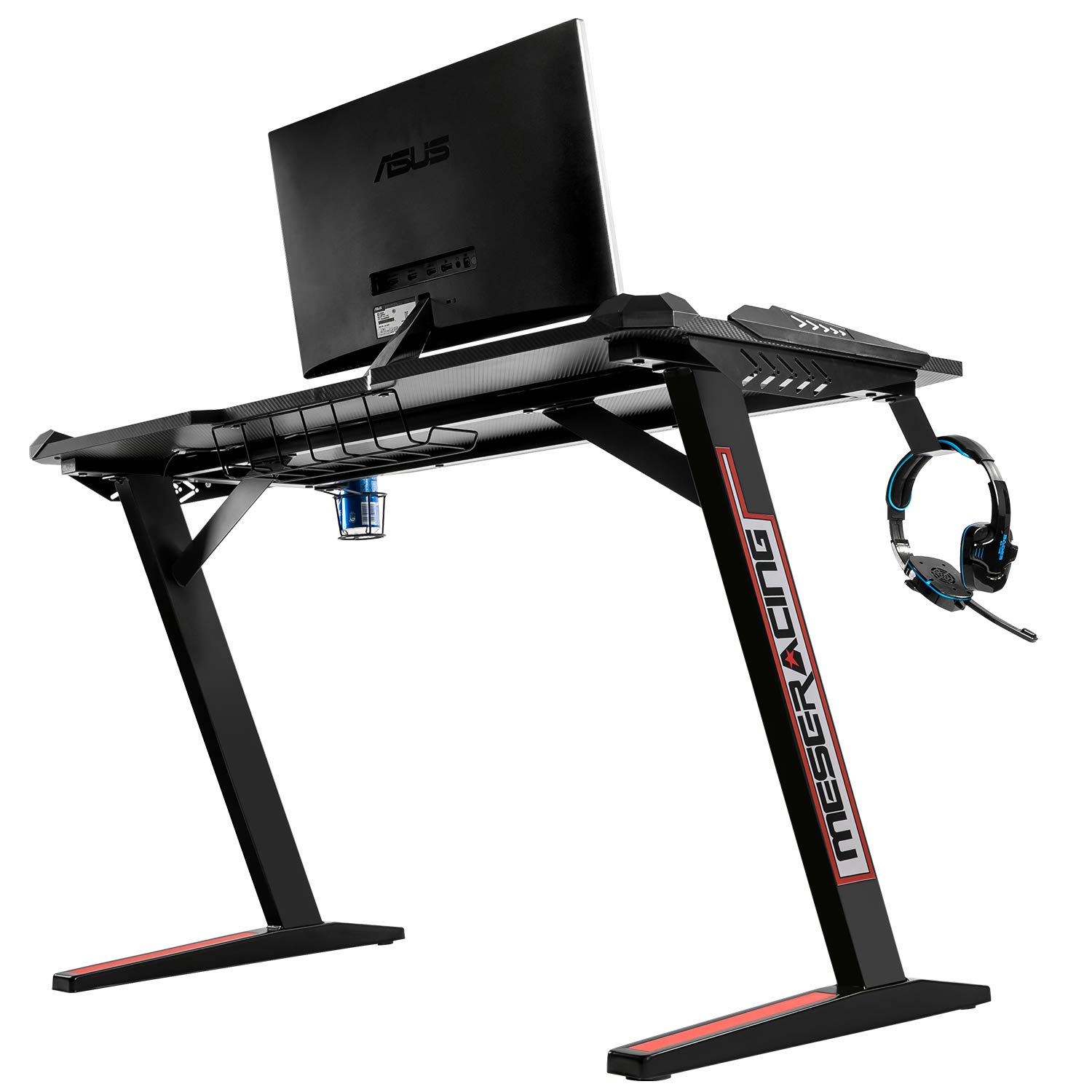 Amazon | MESERACING ゲーミングデスク パソコンデスク RGB 